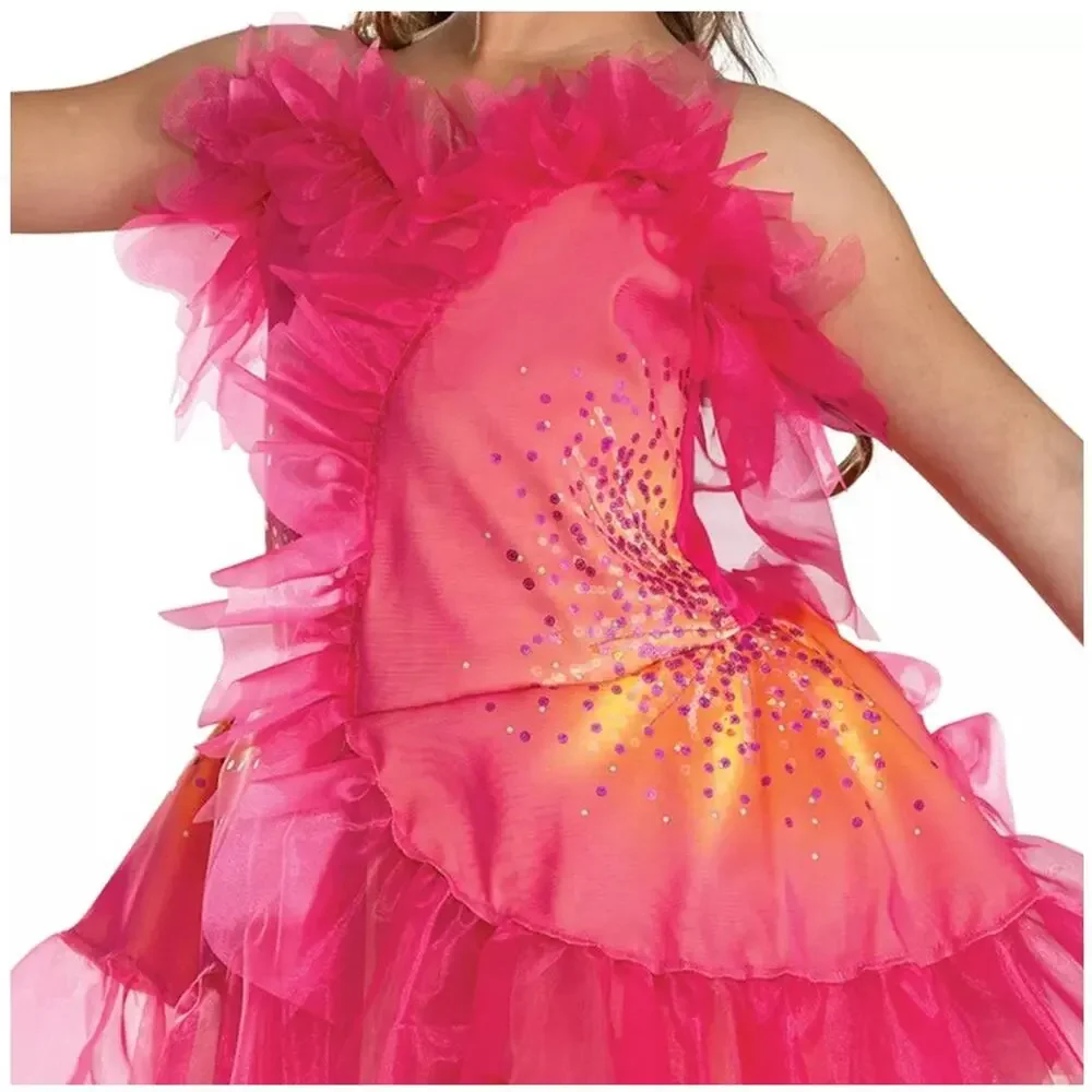NBCUniversal Girls' S 4-6x Wicked the Musical Glinda Upland Oz Dust Costume Pink